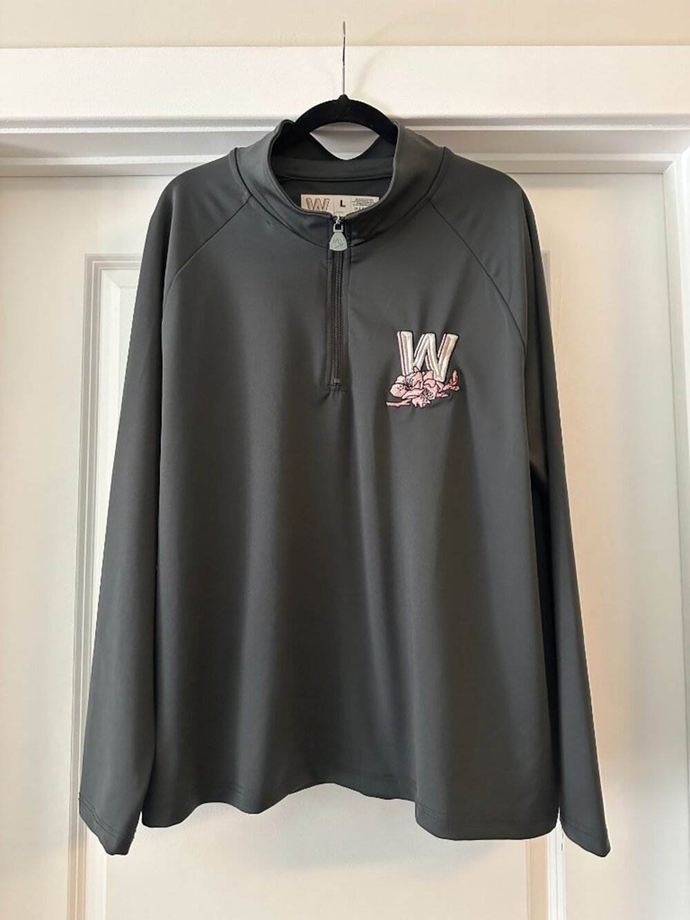 Washington Nationals City Connect Cherry Blossom Quarter Zip Mens Large Baseball
